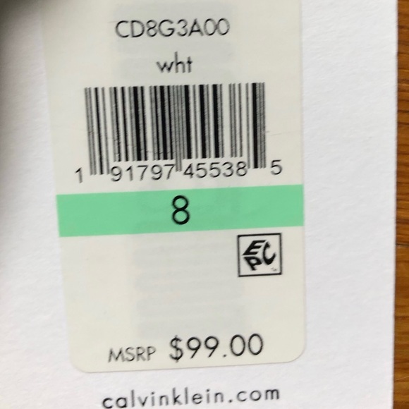 NWT Calvin Klein white eyelet sheath dress - Picture 6 of 6